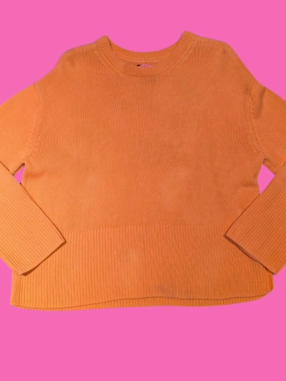 Orange Knit Sweater Size S